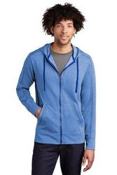 Image of Sport-Tek PosiCharge Tri-Blend Wicking Fleece Full-Zip Hooded Jacket ST293