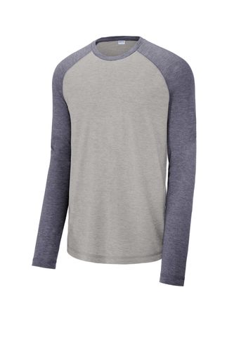 Sport-Tek PosiCharge Long Sleeve Tri-Blend Wicking Raglan Tee ST400LS image thumbnail
