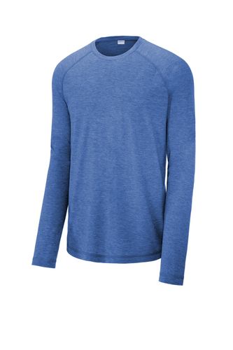 Sport-Tek PosiCharge Long Sleeve Tri-Blend Wicking Raglan Tee ST400LS image thumbnail