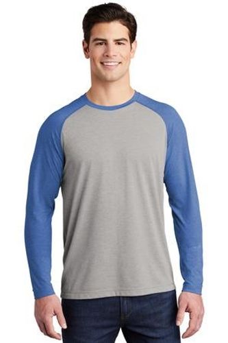 Sport-Tek PosiCharge Long Sleeve Tri-Blend Wicking Raglan Tee ST400LS image thumbnail