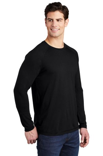 Sport-Tek PosiCharge Long Sleeve Tri-Blend Wicking Raglan Tee ST400LS image thumbnail