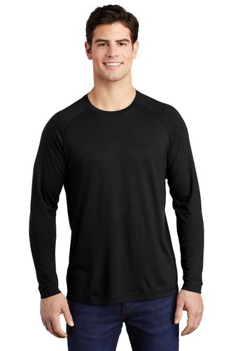 Sport-Tek PosiCharge Long Sleeve Tri-Blend Wicking Raglan Tee ST400LS image thumbnail