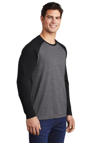 Sport-Tek PosiCharge Long Sleeve Tri-Blend Wicking Raglan Tee ST400LS image thumbnail