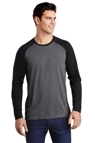 Sport-Tek PosiCharge Long Sleeve Tri-Blend Wicking Raglan Tee ST400LS image thumbnail