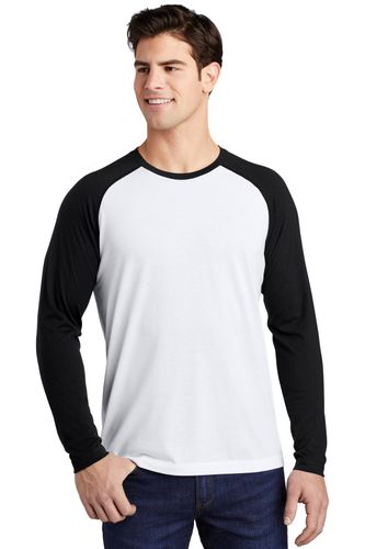 Sport-Tek PosiCharge Long Sleeve Tri-Blend Wicking Raglan Tee ST400LS image thumbnail