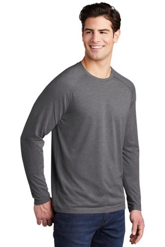 Sport-Tek PosiCharge Long Sleeve Tri-Blend Wicking Raglan Tee ST400LS image thumbnail