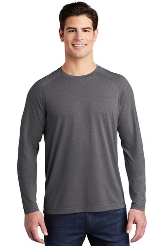 Sport-Tek PosiCharge Long Sleeve Tri-Blend Wicking Raglan Tee ST400LS image thumbnail