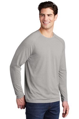 Sport-Tek PosiCharge Long Sleeve Tri-Blend Wicking Raglan Tee ST400LS image thumbnail