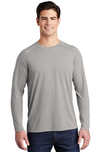 Sport-Tek PosiCharge Long Sleeve Tri-Blend Wicking Raglan Tee ST400LS image thumbnail