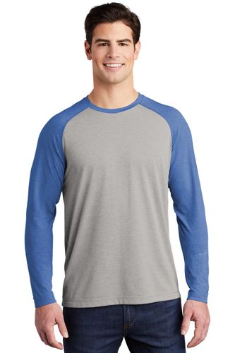 Sport-Tek PosiCharge Long Sleeve Tri-Blend Wicking Raglan Tee ST400LS image thumbnail
