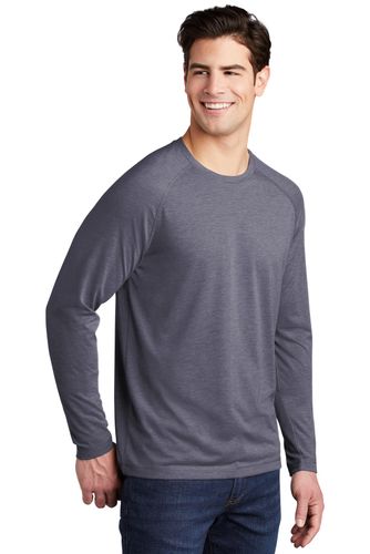 Sport-Tek PosiCharge Long Sleeve Tri-Blend Wicking Raglan Tee ST400LS image thumbnail