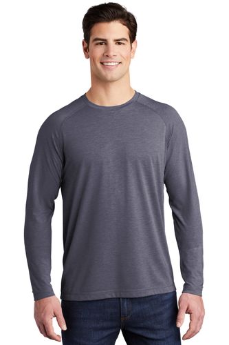 Sport-Tek PosiCharge Long Sleeve Tri-Blend Wicking Raglan Tee ST400LS image thumbnail