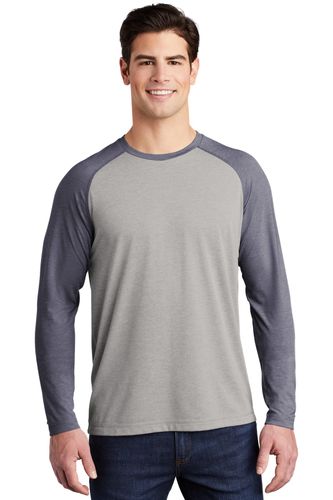 Sport-Tek PosiCharge Long Sleeve Tri-Blend Wicking Raglan Tee ST400LS image thumbnail