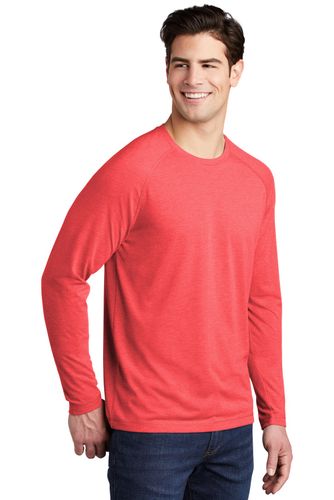 Sport-Tek PosiCharge Long Sleeve Tri-Blend Wicking Raglan Tee ST400LS image thumbnail