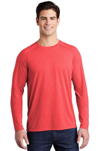 Sport-Tek PosiCharge Long Sleeve Tri-Blend Wicking Raglan Tee ST400LS image thumbnail