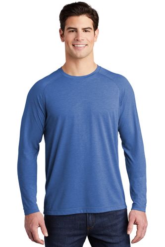 Sport-Tek PosiCharge Long Sleeve Tri-Blend Wicking Raglan Tee ST400LS image thumbnail