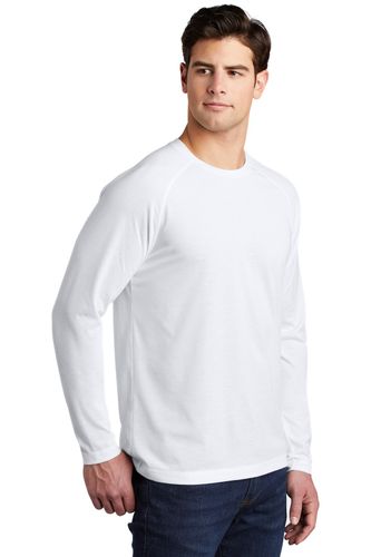 Sport-Tek PosiCharge Long Sleeve Tri-Blend Wicking Raglan Tee ST400LS image thumbnail