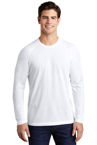 Sport-Tek PosiCharge Long Sleeve Tri-Blend Wicking Raglan Tee ST400LS image thumbnail