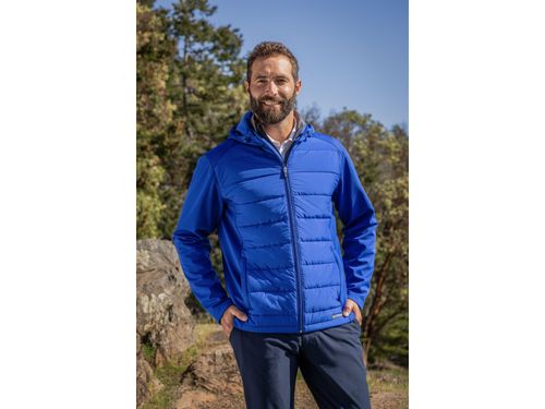 Cutter & Buck Evoke Hybrid Eco Softshell Recycled Full Zip Mens Hooded Jacket image thumbnail