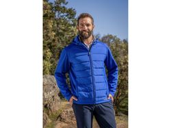 Image of Cutter & Buck Evoke Hybrid Eco Softshell Recycled Full Zip Mens Hooded Jacket