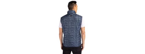 Cutter & Buck Rainier PrimaLoft® Mens Eco Insulated Full Zip Printed Puffer Vest image thumbnail
