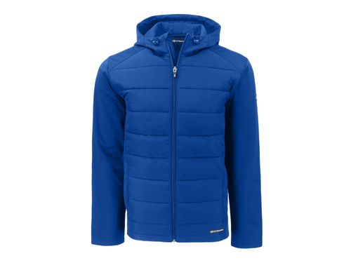 Cutter & Buck Evoke Hybrid Eco Softshell Recycled Full Zip Mens Hooded Jacket image thumbnail