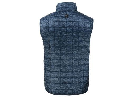 Cutter & Buck Rainier PrimaLoft® Mens Eco Insulated Full Zip Printed Puffer Vest image thumbnail