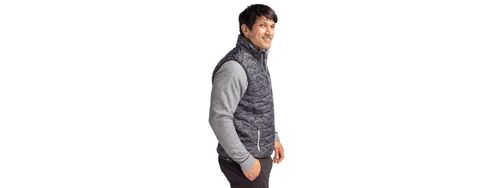 Cutter & Buck Rainier PrimaLoft® Mens Eco Insulated Full Zip Printed Puffer Vest image thumbnail