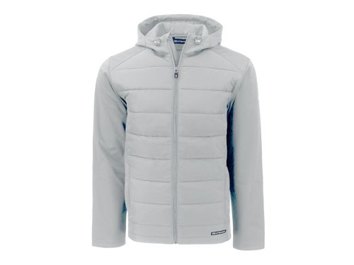 Cutter & Buck Evoke Hybrid Eco Softshell Recycled Full Zip Mens Hooded Jacket image thumbnail