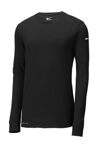Nike Dri-FIT Cotton/Poly Long Sleeve Tee. NKBQ5230 image thumbnail