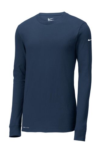 Nike Dri-FIT Cotton/Poly Long Sleeve Tee. NKBQ5230 image thumbnail