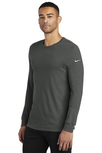 Nike Dri-FIT Cotton/Poly Long Sleeve Tee. NKBQ5230 image thumbnail