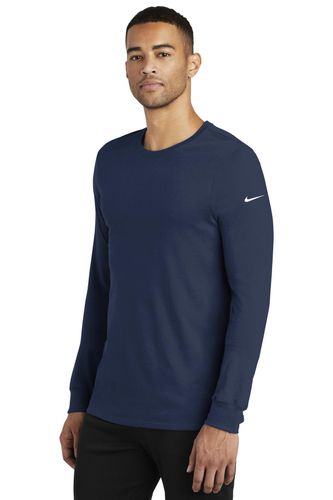 Nike Dri-FIT Cotton/Poly Long Sleeve Tee. NKBQ5230 image thumbnail