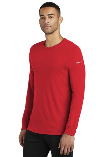 Nike Dri-FIT Cotton/Poly Long Sleeve Tee. NKBQ5230 image thumbnail
