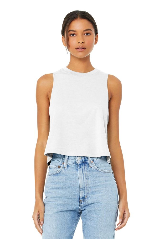 BELLA+CANVAS Women's Racerback Cropped Tank. BC6682 primary image