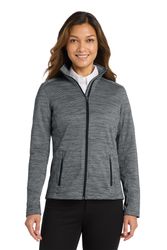 Image of Port Authority Ladies Digi Stripe Fleece Jacket