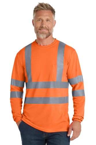 CornerStone ANSI 107 Class 3 Long Sleeve Snag-Resistant Reflective T-Shirt image thumbnail