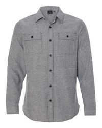 Image of Burnside Solid Flannel Shirt