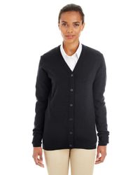 Image of Harriton Ladies' Pilbloc V-Neck Button Cardigan Sweater