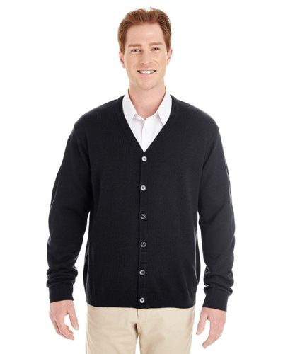 Harriton Men's Pilbloc V-Neck Button Cardigan Sweater image thumbnail
