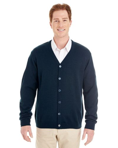 Harriton Men's Pilbloc V-Neck Button Cardigan Sweater image thumbnail