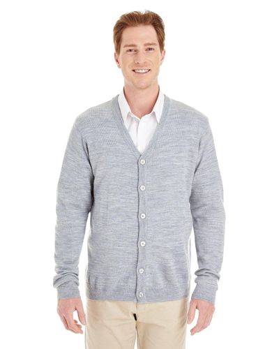Harriton Men's Pilbloc V-Neck Button Cardigan Sweater image thumbnail