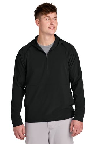 Sport-Tek Repeat 1/2-Zip Long Sleeve Hooded Jacket image thumbnail