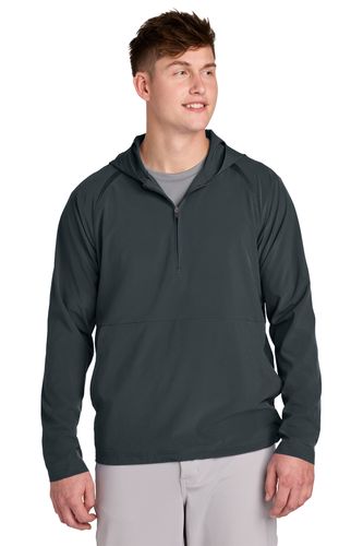 Sport-Tek Repeat 1/2-Zip Long Sleeve Hooded Jacket image thumbnail