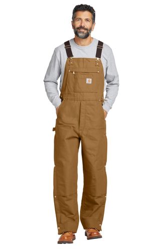 Carhartt Tall Firm Duck Insulated Bib Overalls image thumbnail