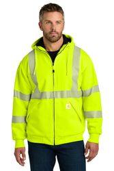 Image of Carhartt ANSI 107 Class 3 Lined Full-Zip Sweatshirt