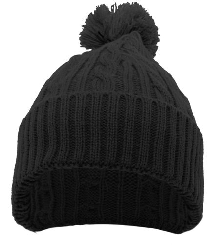 Pacific Headwear Cable Knit Pom-Pom Beanie image thumbnail