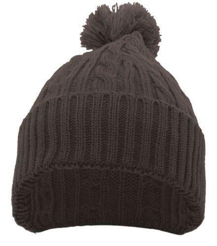 Pacific Headwear Cable Knit Pom-Pom Beanie image thumbnail