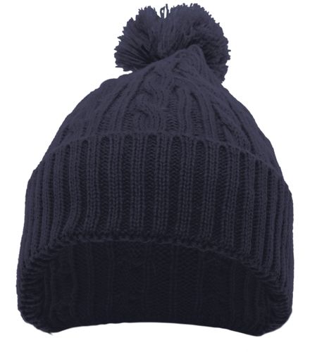 Pacific Headwear Cable Knit Pom-Pom Beanie image thumbnail