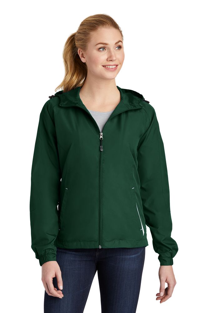 Sport-Tek Ladies Colorblock Hooded Raglan Jacket primary image